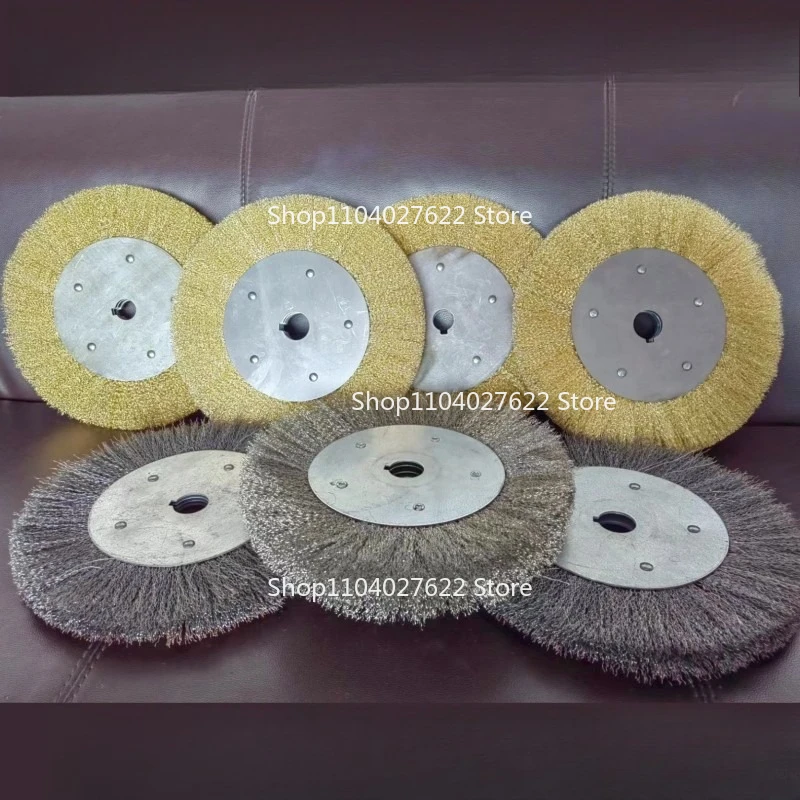 

for300 curved wire flat type steel wire wheel polishing wheel steel wire brush copper yellow stainless steel hole flat type