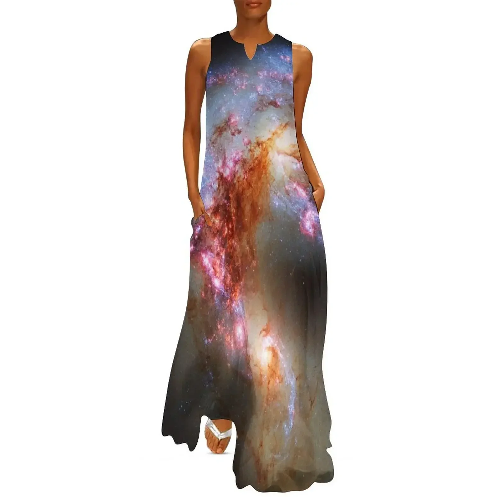 

Antennae Galaxies Long Dress long sleeve dress Summer skirt summer clothes Dress