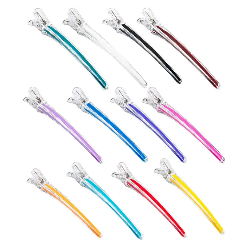 12pcs Beauty Salon Hairpin Claw Hairdressing Hair Clip Hairdresser Haircut Alligator Clips Professional Barbershop Styling Tools