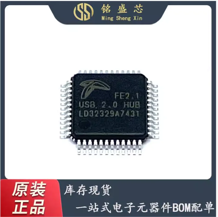 5pcs FE2.1-CQFP48A SMT LQFP-48 Chip de conversão USB