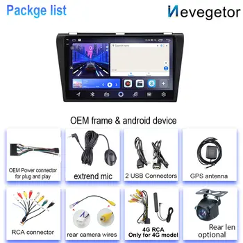 Autorádio s multimediálním přehrávačem BOSE, Android, bezdrátové, Carplay, stereo, GPS, 2Din, DVD, pro Mazda 3 2004 2005 2006 2007 2008 2009 8 nejlepší prodej stereo obrazovka Mazda 3 2008 - №8