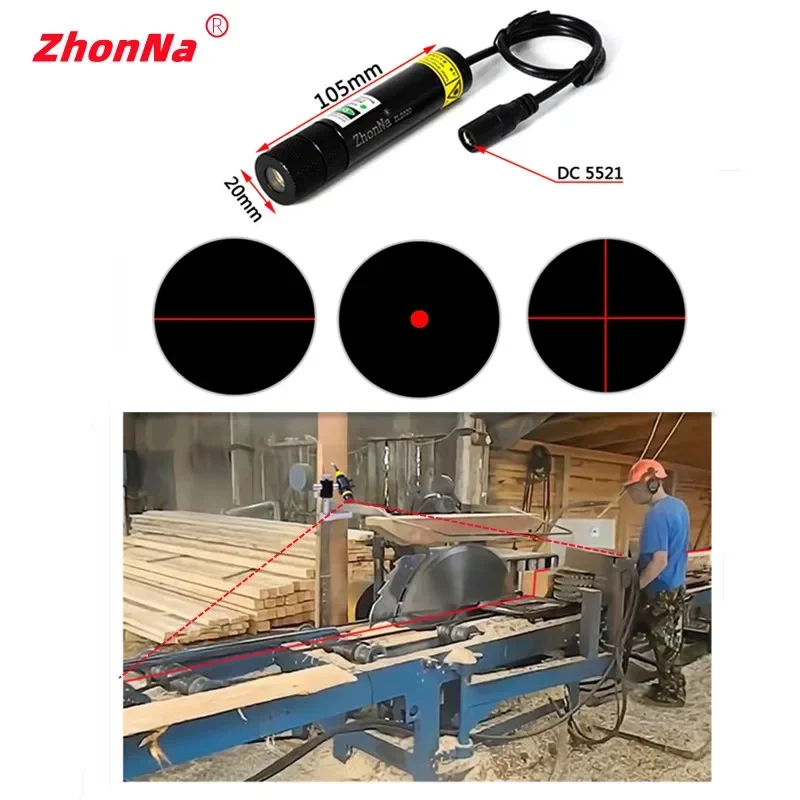 

Красный лазерный горизонтальный лазерный модуль мощностью 100 мВт для позиционирования резки дерева и камня, технология лазерного позиционирования