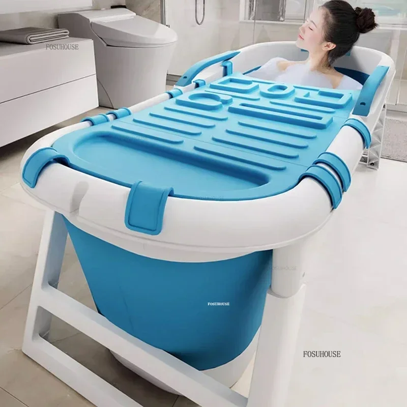 Adult Foldable Portable Bathtubs Modern Home Hot Tub European Plastic Ice Bath Bucket Simple Full Body Designer Swimming Pool GL