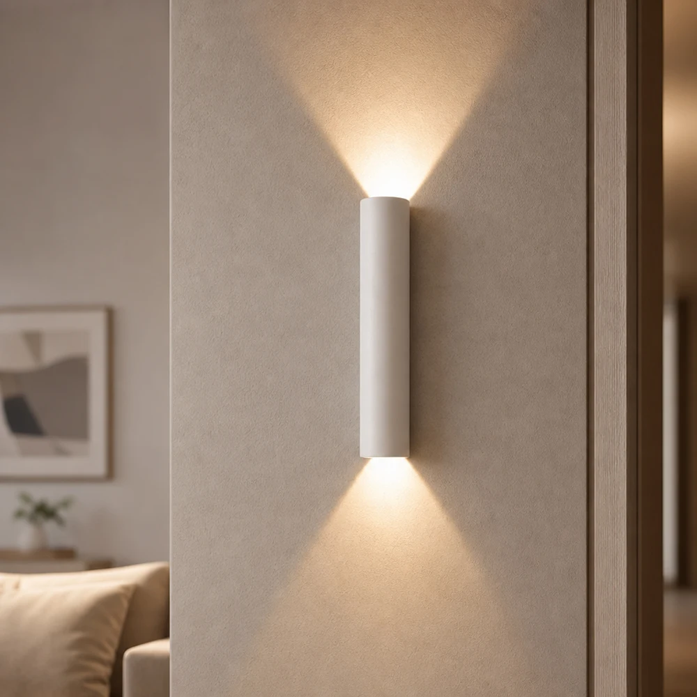Minimalist LED Wall Light Up Down Indoor Sconce 12W Matte Black White Aluminum Lamp for Bedside Hallway Stairs AC90-260V