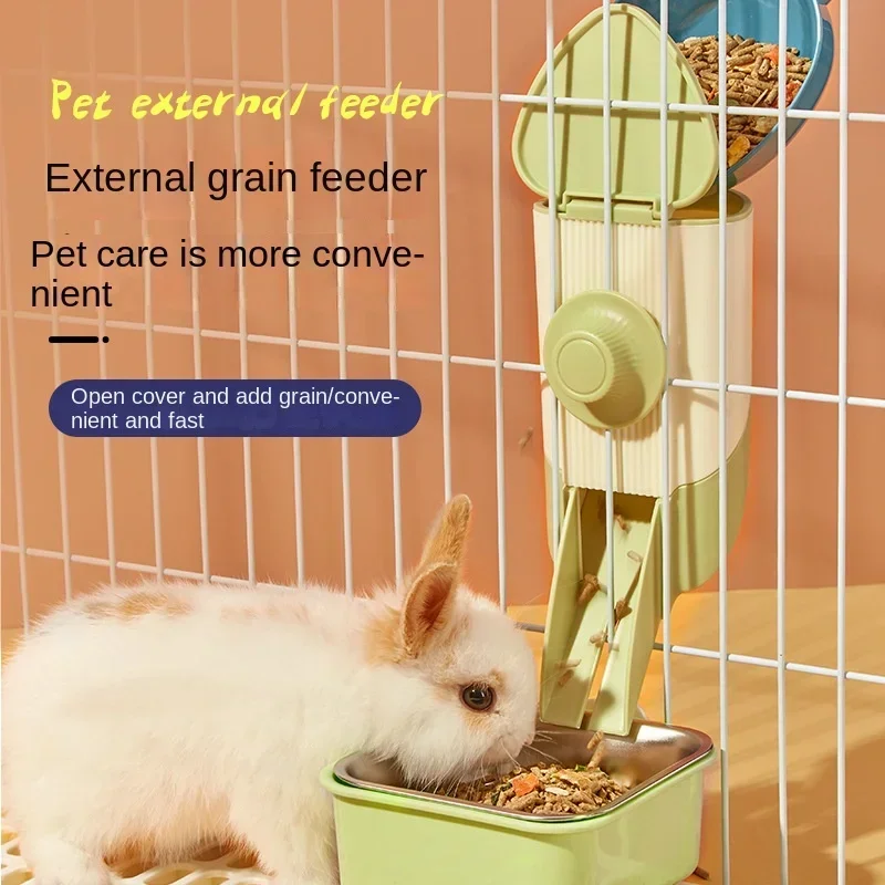 500ML Pet Parrot Bird Feeding Waterer Cat Dog Cage Hanging Waterer Pigeon Rabbit Small Pet Automatic Feeding Water Feeding Bowl