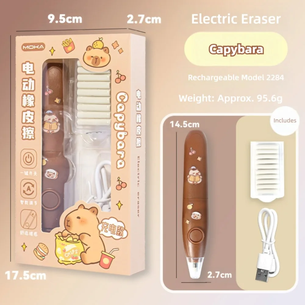 Set di gomme elettriche con design simpatico cartone animato Alimentato a batteria con gomma automatica con nucleo sostituibile Gomma senza detriti Ufficio scolastico
