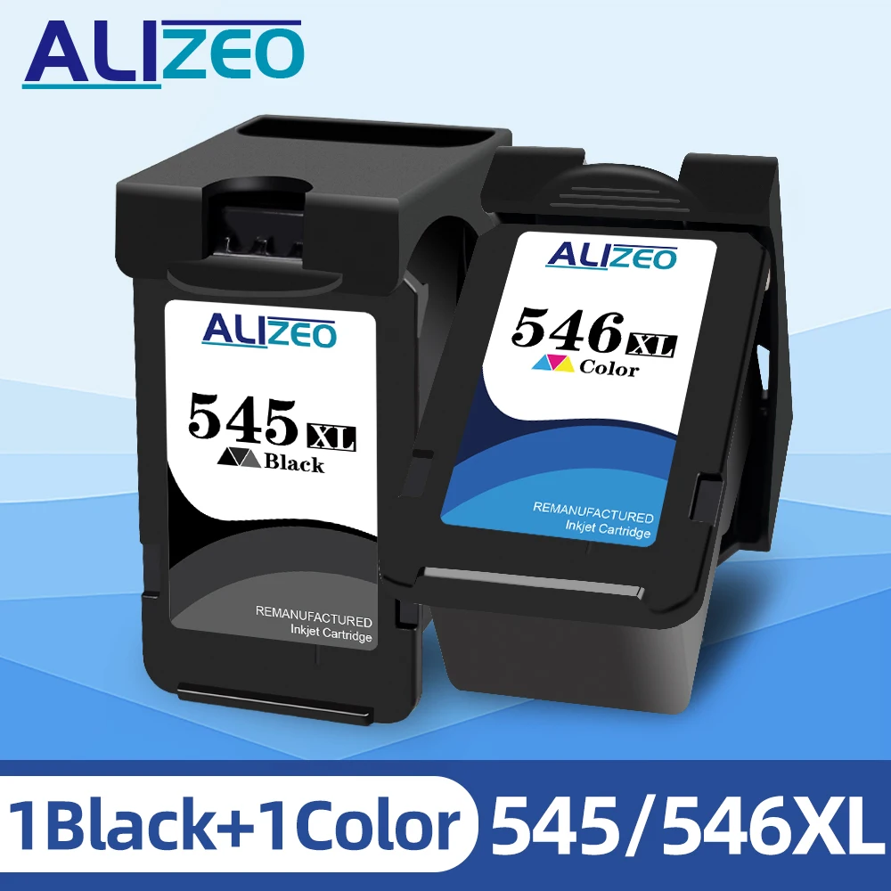 ALIZEO Compatible 545XL 545 XL PG545 CL 546 Ink Cartridge Replacement For Canon IP2800 IP2850 MG2400 MG2450 MG2455 Printers