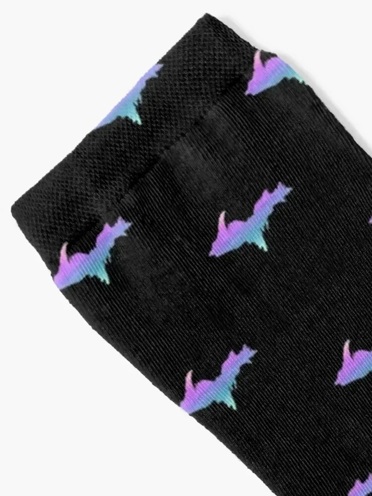 UP Upper Peninsula Blue Green Pink Purple Ombre Graphic Yooper 906 Socks hockey loose Sports ankle Male Socks Women's