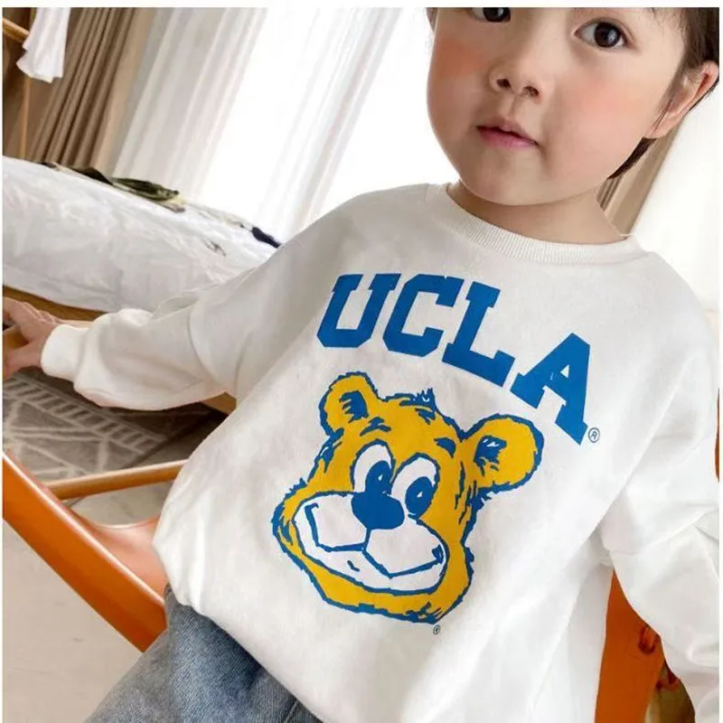 

Children's Sweater Boys and Girls Cartoon Pullover Top Jacket Autumn Winter Fleece Sweater Kids Baby Bottoming Shirt