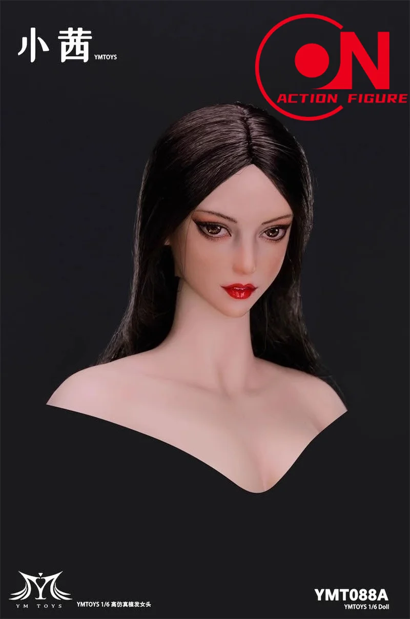 In Stock YMTOYS YMT088 1/6 Female Head Sculpt Hair Transplant Head Carving Model Fit 12'' TBL PH Pale Action Figure Body Dolls