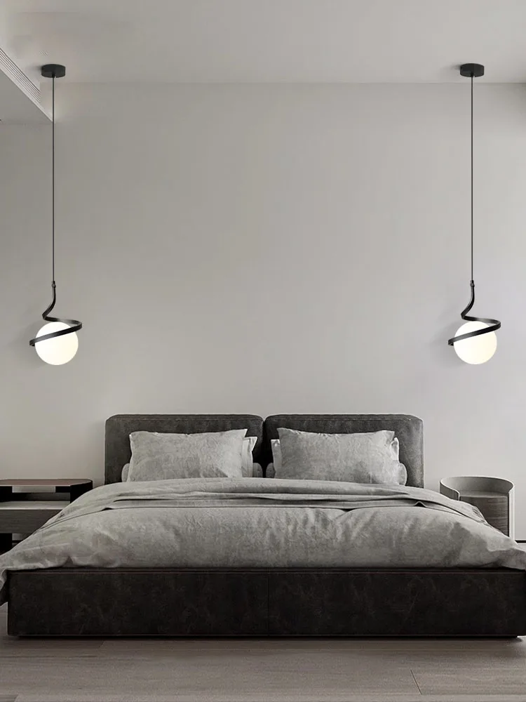 Screw Art Bedhead Pendant Light Bedroom G9 bulbs Modern Minimalist Dining Room Study Long Line Minimalist Living Room Backgroun