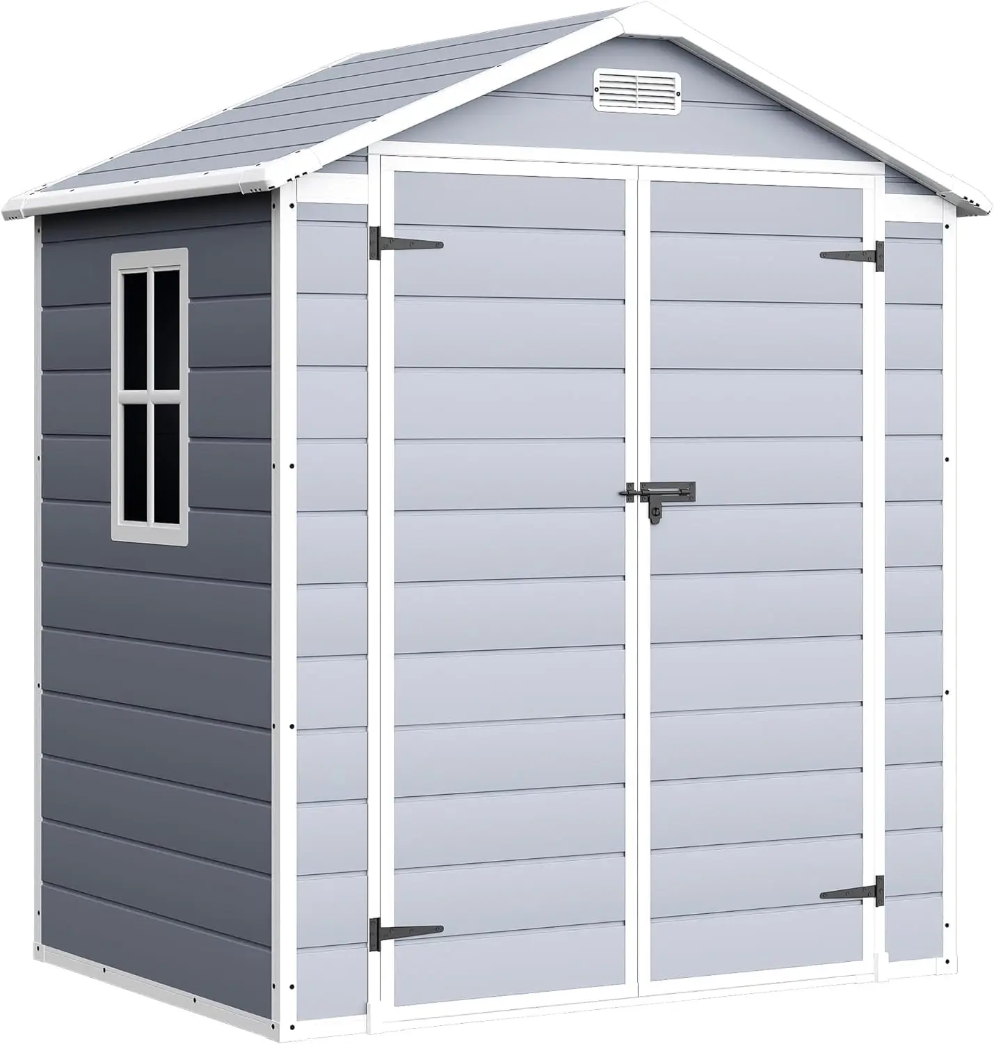 

6x4 FT Waterproof Outdoor Storage Shed Lockable Door & Floor Backyard Patio Lawn Pool Tools, Customized