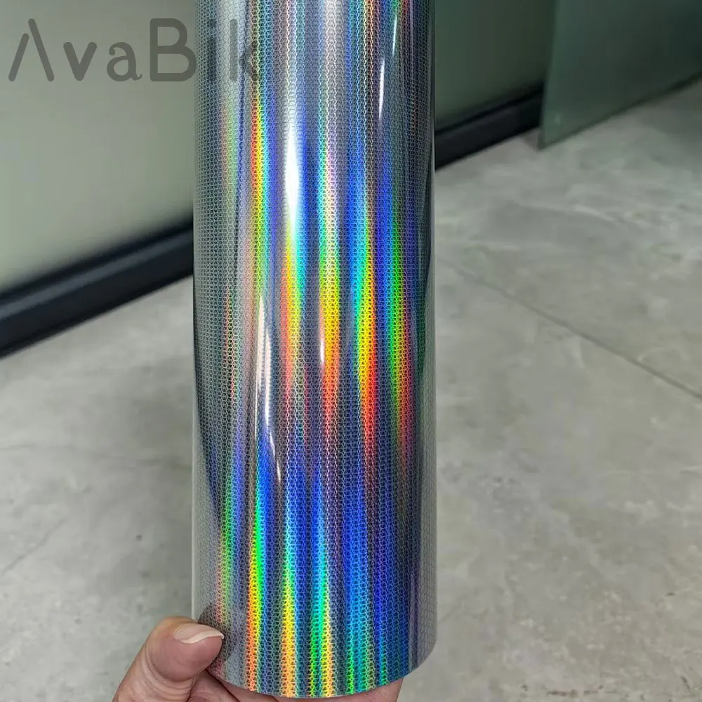 30cm x8m Car Silve Honeycomb Texture Film Tint Vinyl Wrap PVC Hexagon Car Headlight Taillight Sticker Light Film Car Accessories