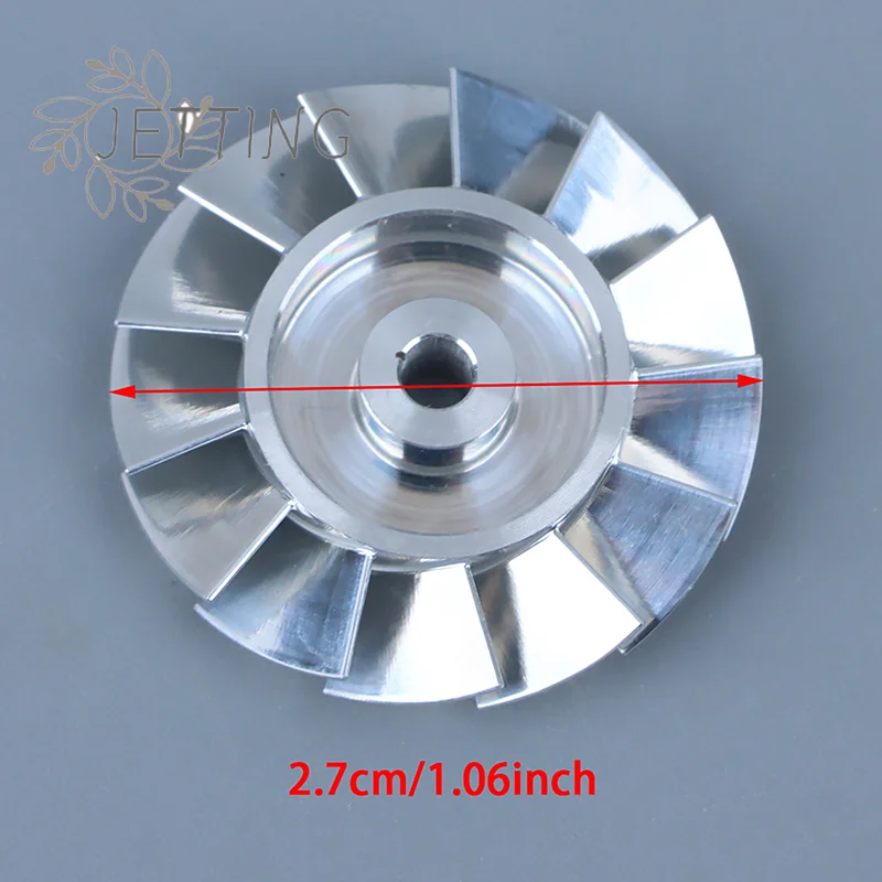Hot 27mm Durable Hair Dryer Parts Aluminum Fan Blade Impeller CNC Machined High Precision Aluminium Impeller Repair Accessory