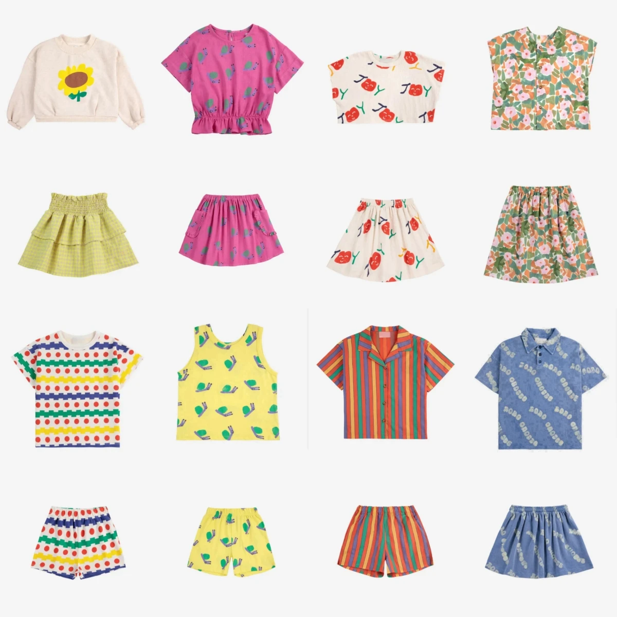 Korean Children's Clothes New 2025 Spring Summer Baby Girls Boys Cotton T Shirts Shorts Dress Skirts Kids Outdoor Clothings