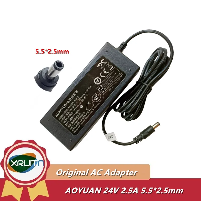 

Genuine AOYUAN AY060A-ZF243 60W AC Adapter Charger 24V 2.5A 5.5*2.5mm Power Supply