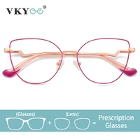 VICKY moda ojo de gato diseño Simple multifocal progresivo Anti-luz azul gafas fotocromáticas prescripción personalizable