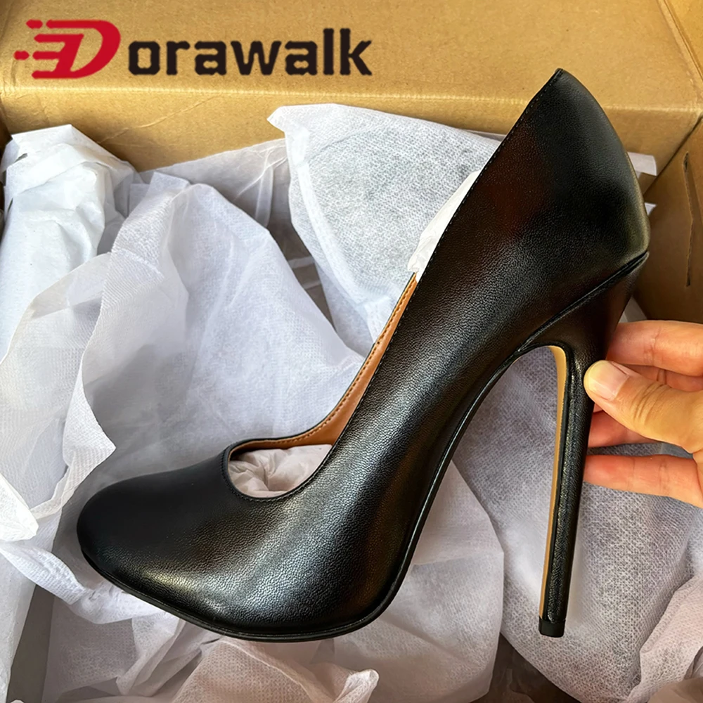 

Матовый черный плюс размер 46 47 48 Женские сексуальные мужские туфли-лодочки на очень высоком каблуке 14-15 см Фетиш-шпильки с круглым носком для геев Drag Queen