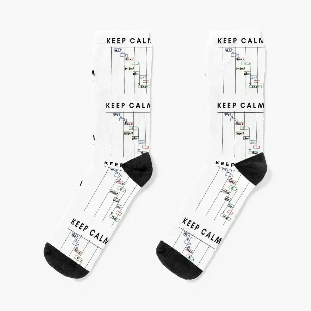 

Keep Calm Project manager project plan gantt Socks christmas gifts Antiskid soccer Children's aesthetic Women's Socks Men's