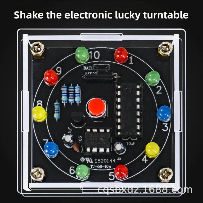 

5pcs/lot Electronic Lucky Wheel Kit Simulated Lottery diyElectronic Soldering Training Kit