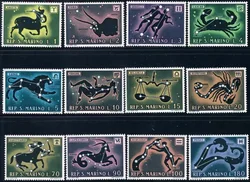 2 Sets, Total 12 PCS, San Marino Post Stamps, 1970, Constellation, Real Original Stamps for Collection, MNH