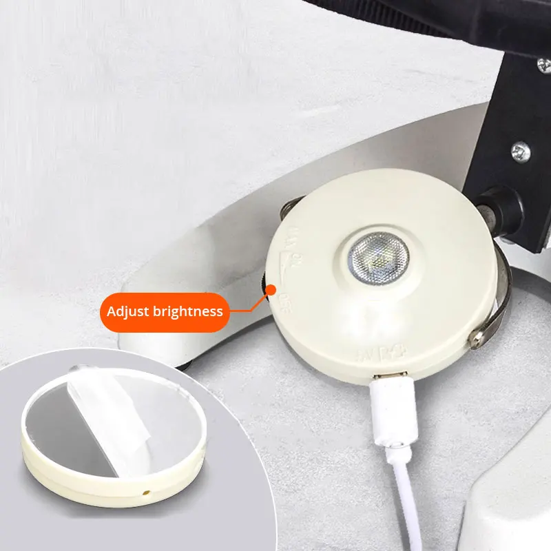Imagem -06 - Microscópio Biológico Xsp02 Usb Led Iluminação Suplementar Brilho de Iluminação Fonte de Luz Inferior Ajustável