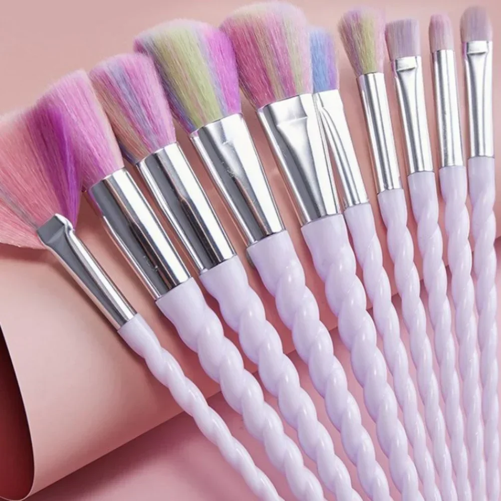 5-13 pçs pincéis de maquiagem conjunto espiral alça fundação pó blush sombra corretivo lábio olho maquiagem escova cosméticos ferramenta de beleza