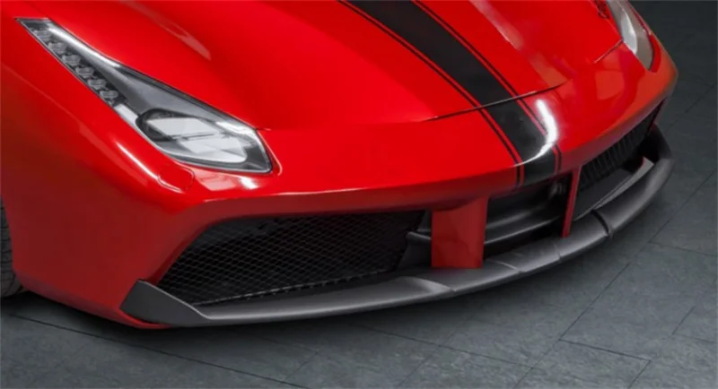 For Ferrari 488 Upgrade Capristo Style Dry Carbon Fiber Body Kit Front Lip