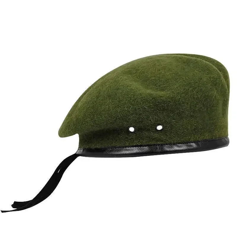 Solid Berets Stylish SimpleWool Mens Woolen Outdoor Breathable Soldier Training Caps Shopping Headwear