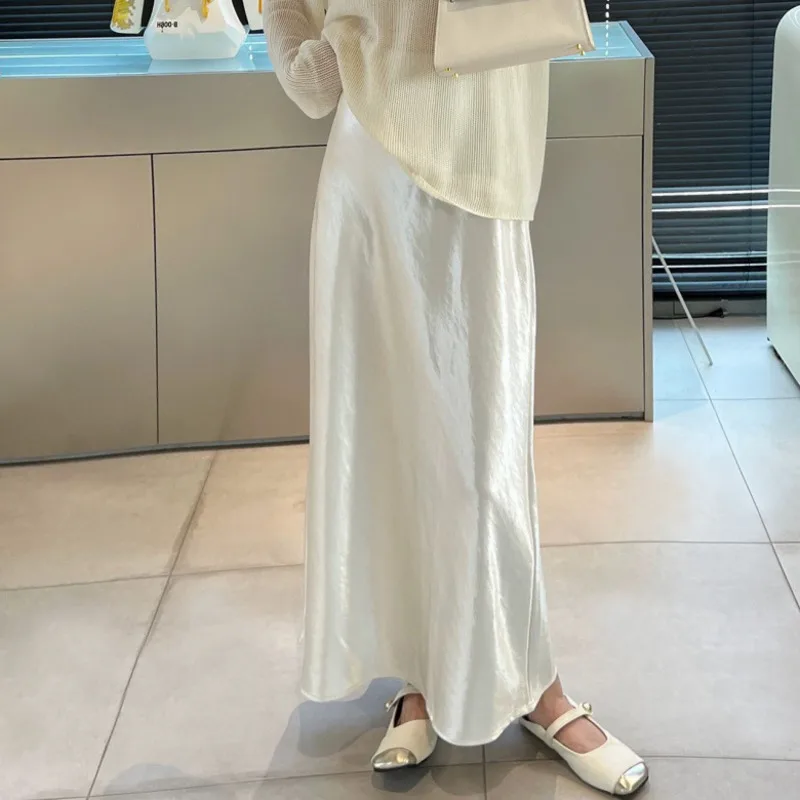 

2025 Women Long Skirts Luxury Chic High Waist A-Line Sexy Skirt Elegant Women Summer Maxi Skirts Brand Faldas Femme Streetwear