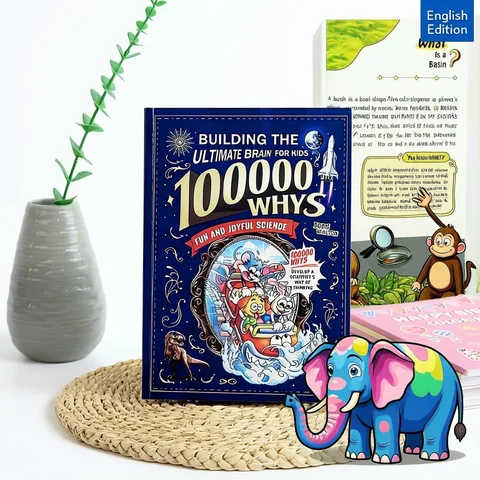 100000 Whys: Building The Ultimate Brain for Kids English Version Fun Science Cartoon Book Children's Early Education STEM Learn