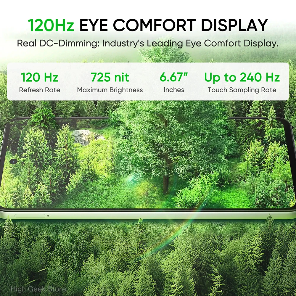 Versión global del smartphone realme C71 4G con pantalla Eye Comfort de 6,67 pulgadas y 120 Hz, batería de 6000 mAh, cámara AI de 50 MP y chipset Octa-Core. 4