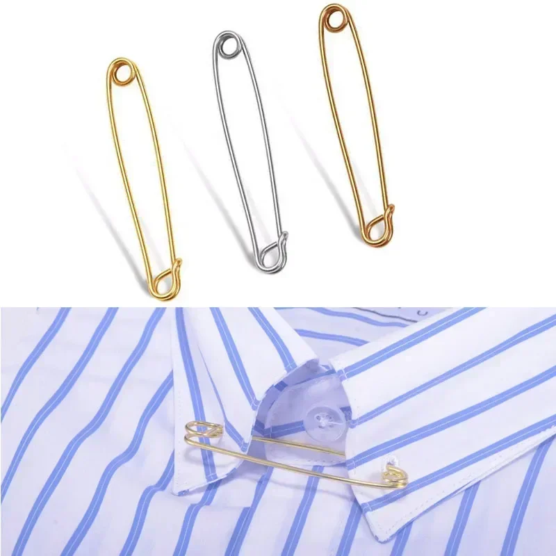 Fashion New Men\'s Shirt Collar Pins Brooch Trendy Male Accessories Jewelry Gift Paper Clip Buckle Necktie Bar