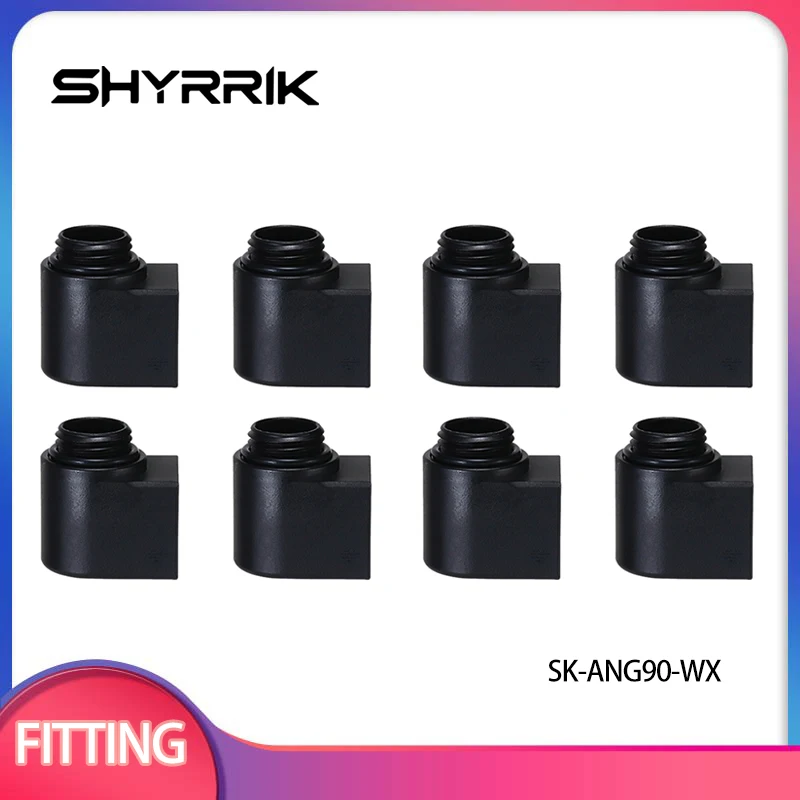 

Shyrrik 4pcs/6pcs/8pcs Length 19MM 90 Degree Fitting /G1/4 Thread Copper Elbow Adapter Water Cooling Brass Connector SK-ANG90-WX