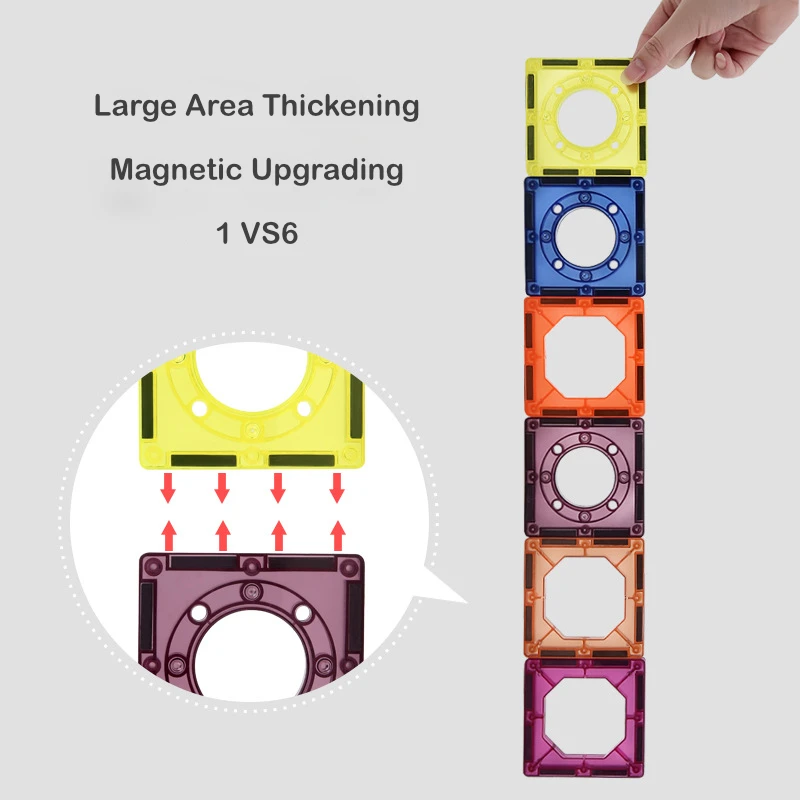 112 pezzi di grandi dimensioni magnete di design magnetico blocchi di costruzione accessori costruttore educativo castello fatto a mano giocattoli per bambini