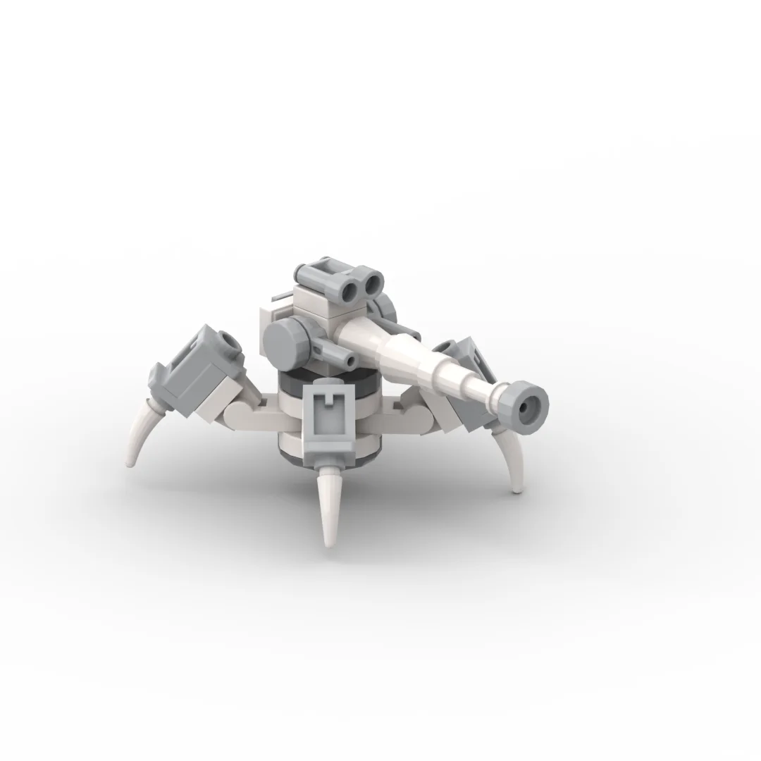 MOC building blocks military quadruped mecha robots spider and cannon assembly models boys' puzzle toys gifts collection
