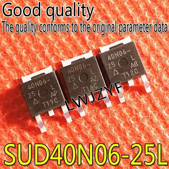 (10Pieces) New 40N06-25 SUD40N06-25L SUD40N06 TO-252 N-Channel 60-V (D-S), 175 _C MOSFET, Logic Level Fast shipping