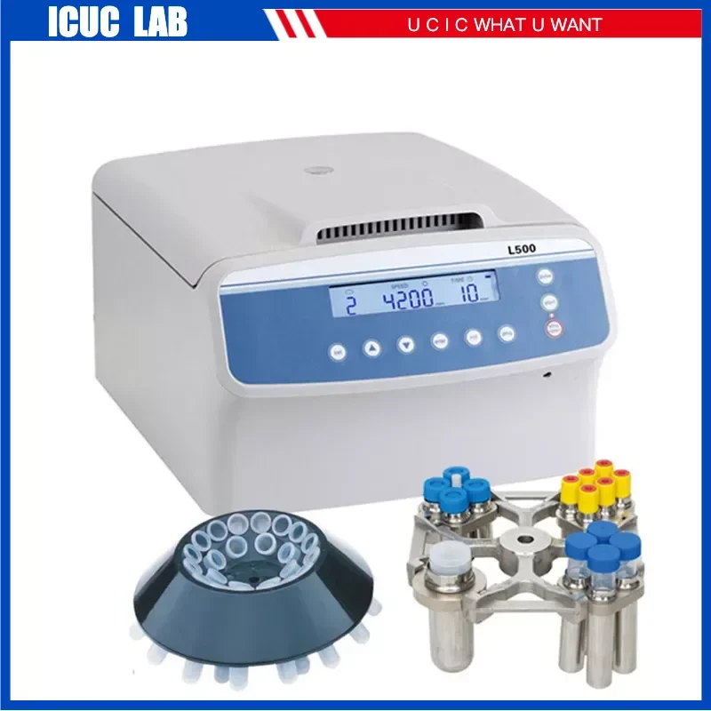 New Model L500 Tabletop Low Speed Laboratory Centrifuge Machine Rotor Centrifuga