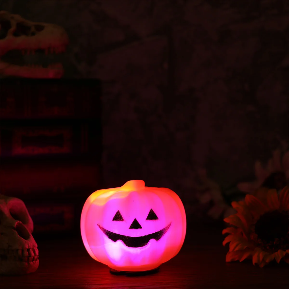 

Glowing Pumpkin Light Decorative LED Halloween Blessing Jack O Lantern Cute Kids Room KTV Bar Home Party Props