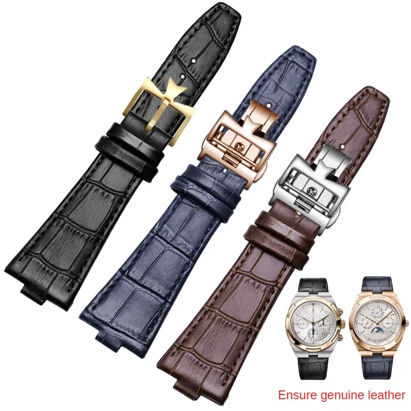 Cowhide Watch Strap Substitute For Crosssea VC47450 49150 47040 Series Convex Interface Leather Watchband 8mm