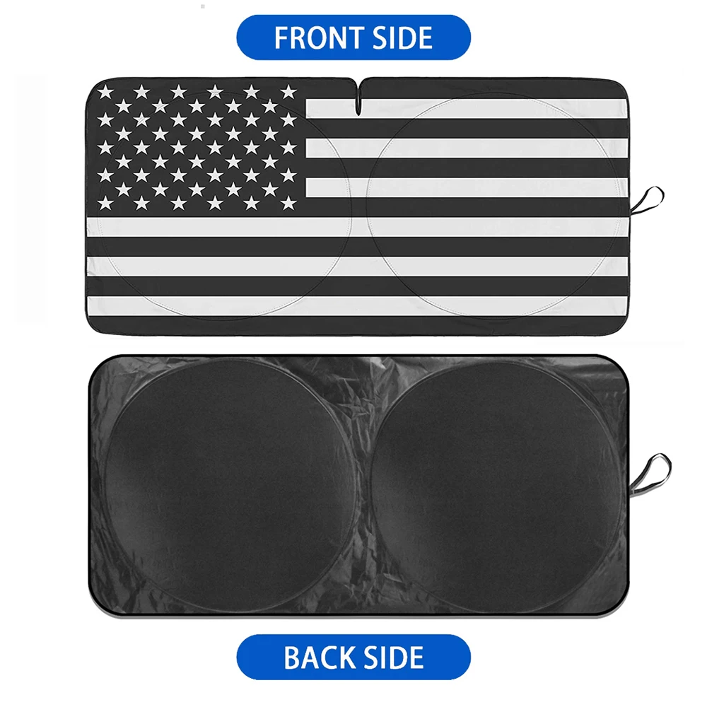 Car Windshield Sunshade USA Flag Logo Front Window Sunscreen Shade Sun Visor Cover Fit for Mercedes BMW Ford Toyota Lexus Mazda