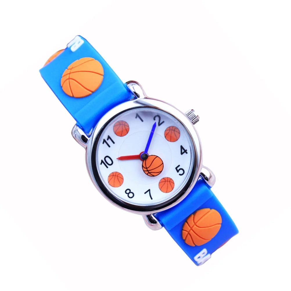 1 pc Kids Watch Lightweight Clear Dial Cartoon Basketball Design Adjustable Strap For Boys Girls Children Wristwatch Digital
