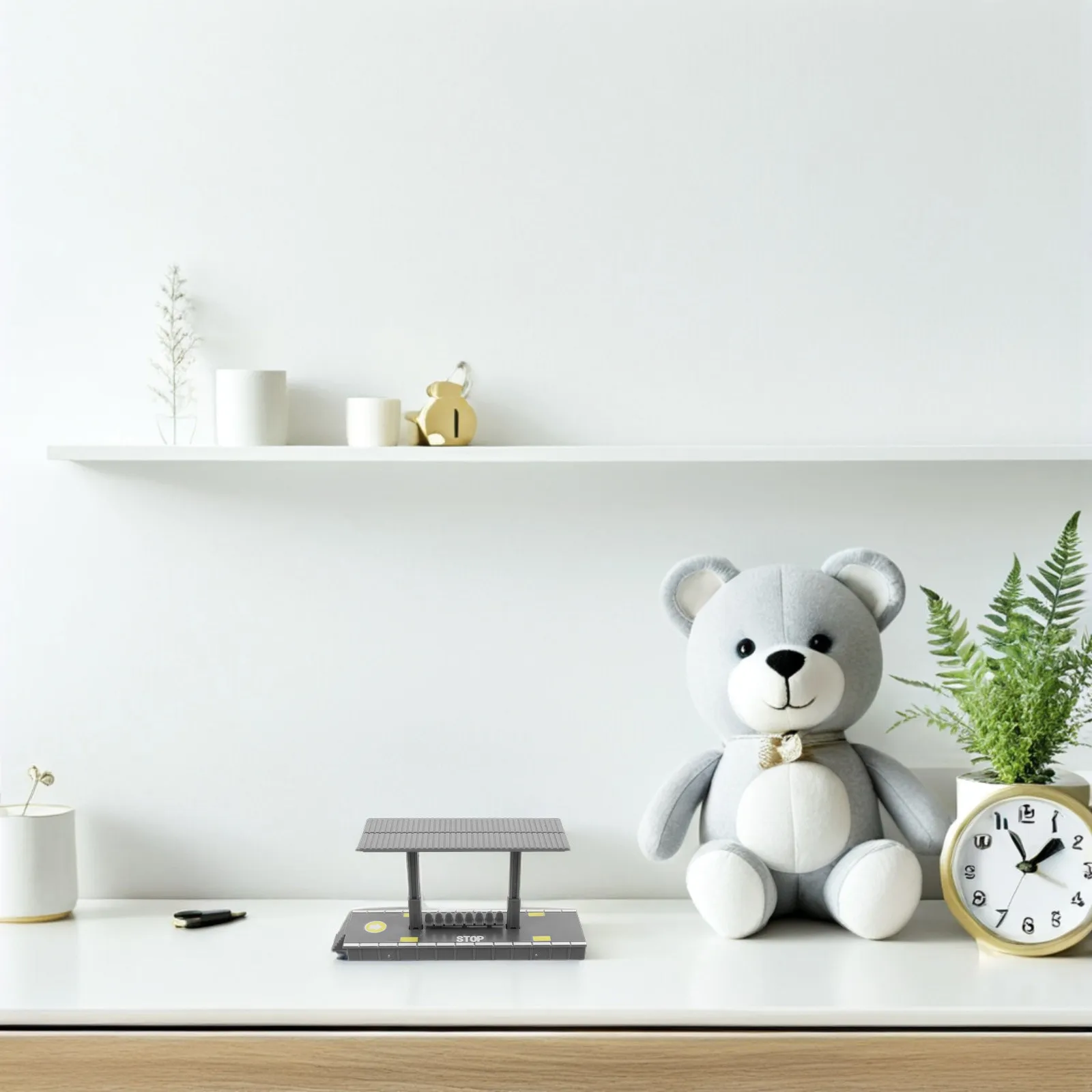 

4Pcs DIY Station Platform Set Realistic Miniature Waiting Area for Train Layouts Creative Pretend Play Decorative Simulation