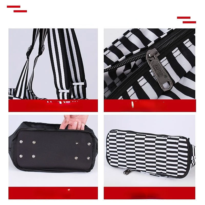 Reusable Folding Trolley Storage Bags Waterproof Collapsible Shopping Bag Shop Cart with Wheels Market Grocery Bags for Women