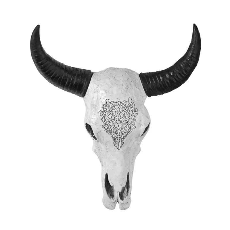 

Ox-Head Wall Hanging Sculpture Skull Bull Statue Retro Decorative Article Animal Living Room Decoration