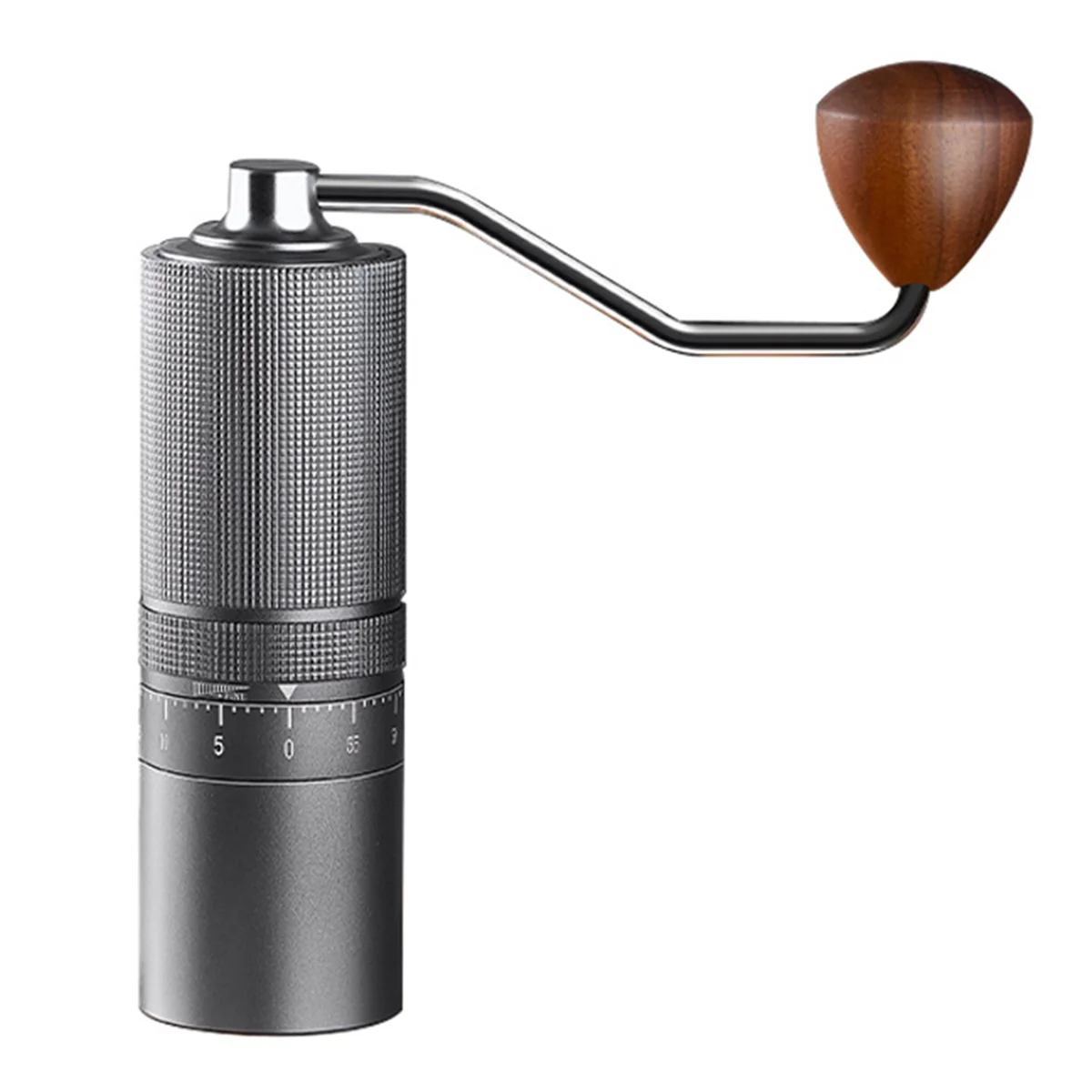 

Portable Coffee Grinder Hand Manual Grinder Grind Machine Mill with Double Bearing Positioning Gray