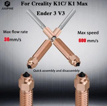 สําหรับ Creality K1 Max_K1C_Ender-3 V3 Unicorn Quick-Swap ชุดหัวฉีดการติดตั้งอย่างรวดเร็วการพิมพ์ไหลสูงอัพเกรดวัสดุ