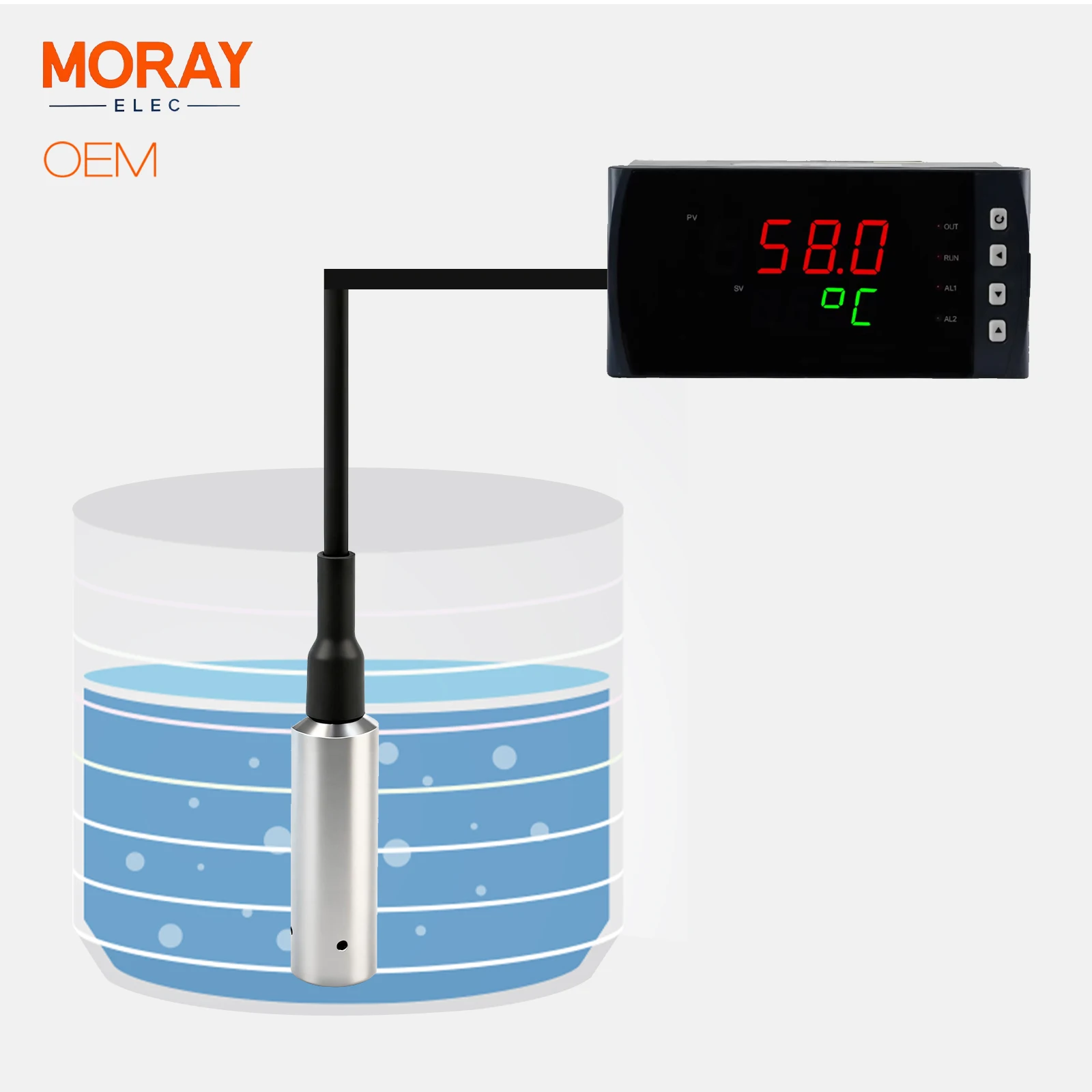 

Moray ME401W Customize 0-200m RS485 High Precision IP68 Level Measuring Instruments for Liquid Tank Level Sensors