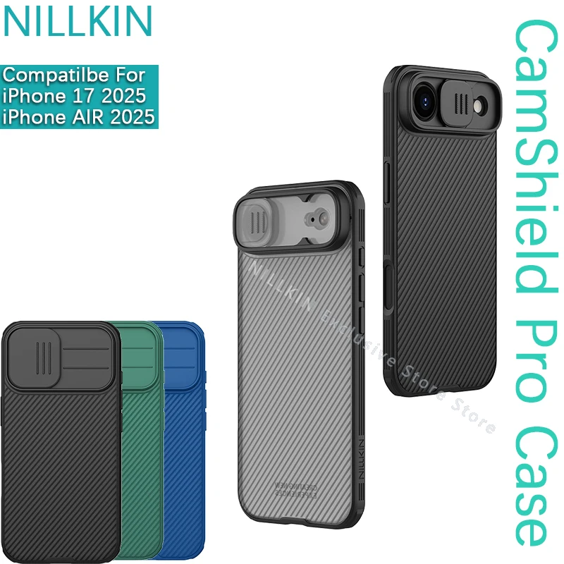 Nillkin para iPhone 17/iPhone 17 Air 2025 TPU + PC carcasa dura CamShield Pro funda lente ventana corredera cubierta carcasa de teléfono