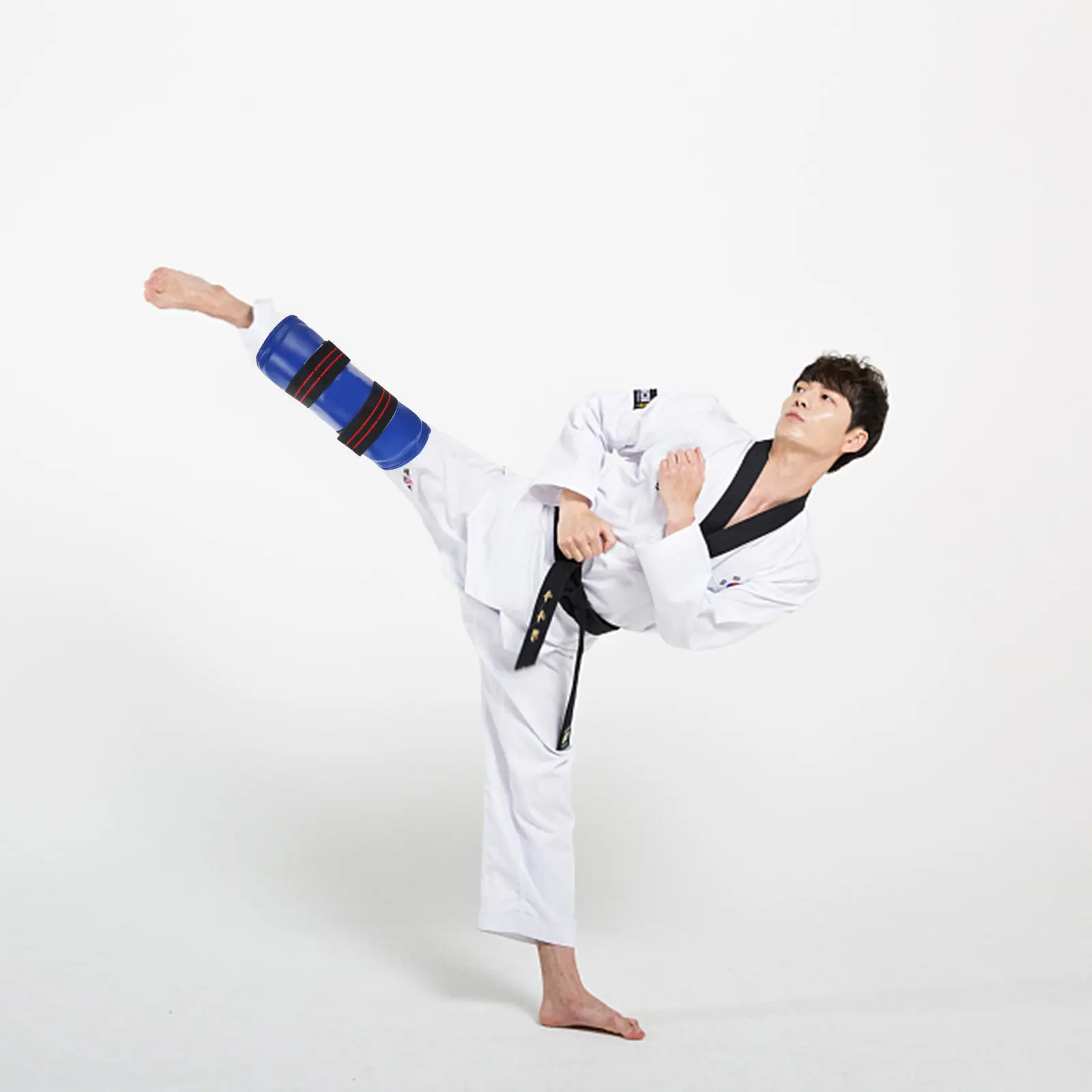 

Taekwondo Arm Shin Guards Set PU Thickened Sponge Protection Elastic Hook Loop Closure Suitable for Mma Boxing Karate Xl